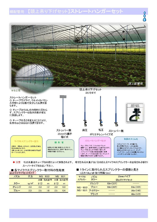 【頭上吊り下げセット】ストレートセット